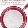image:imageRachael Ray 12020 Create Delicious Nonstick Sauce Pan  Saucepan with Straining and Lid 3 Quart  Teal ShimmerRed Shimmer