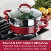 image:imageRachael Ray 12020 Create Delicious Nonstick Sauce Pan  Saucepan with Straining and Lid 3 Quart  Teal ShimmerRed Shimmer