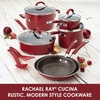 image:imageRachael Ray 52410 Cucina Nonstick Bakeware Set with Baking Pans Baking Sheets Cookie Sheets Cake Pan and Bread Pan  10 Piece amp Cucina Nonstick Cookware Pots and Pans Set 12 Piece Cranberry Red