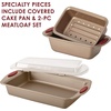 image:imageRachael Ray 52410 Cucina Nonstick Bakeware Set with Baking Pans Baking Sheets Cookie Sheets Cake Pan and Bread Pan  10 Piece amp Cucina Nonstick Cookware Pots and Pans Set 12 Piece Cranberry Red