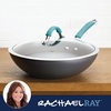 image:imageRachael Ray Cucina HardAnodized Nonstick Covered Stir Fry Pan 11Inch Gray Agave Blue Handles