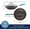 image:imageRachael Ray Cucina HardAnodized Nonstick Covered Stir Fry Pan 11Inch Gray Agave Blue Handles