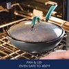 image:imageRachael Ray Cucina HardAnodized Nonstick Covered Stir Fry Pan 11Inch Gray Agave Blue Handles