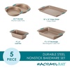 image:imageRachael Ray Cucina Nonstick Cookware Pots and Pans Set 12 Piece Cranberry Red amp Cucina Bakeware Set Includes Nonstick Bread Baking Cookie Sheet and Cake Pans 5 PieceCranberry Red