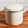 image:imageRachael Ray EnamelonSteel Induction Stockpot with Lid 12Quart AlmondAlmond Cream