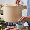 image:imageRachael Ray EnamelonSteel Induction Stockpot with Lid 12Quart AlmondAlmond Cream
