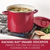 image:imageRachael Ray EnamelonSteel Induction Stockpot with Lid 12Quart AlmondRed Shimmer