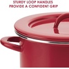 image:imageRachael Ray EnamelonSteel Induction Stockpot with Lid 12Quart AlmondRed Shimmer