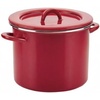 image:imageRachael Ray EnamelonSteel Induction Stockpot with Lid 12Quart AlmondRed Shimmer
