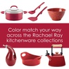 image:imageRachael Ray EnamelonSteel Induction Stockpot with Lid 12Quart AlmondRed Shimmer