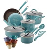 image:image18Piece Nonstick Cookware and Prep Bowl Set Blue