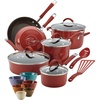 image:image18Piece Nonstick Cookware and Prep Bowl Set Red