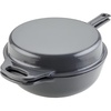image:imageRachael Ray Enameled Cast Iron 3in1 Dutch Oven with SkilletSaute Combo 4 Quart GrayGray