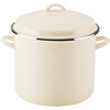image:imageRachael Ray EnamelonSteel Induction Stockpot with Lid 12Quart AlmondAlmond Cream