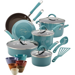 image:image18Piece Nonstick Cookware and Prep Bowl Set Blue