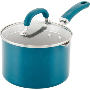 image:imageRachael Ray 12020 Create Delicious Nonstick Sauce Pan  Saucepan with Straining and Lid 3 Quart  Teal ShimmerTeal Shimmer