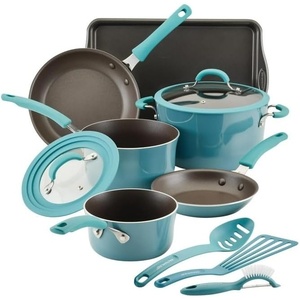 image:imageRachael Ray Cook  Create 11 Piece Aluminum Nonstick Cookware Set Agave Blue