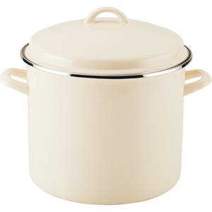 image:imageRachael Ray EnamelonSteel Induction Stockpot with Lid 12Quart AlmondAlmond Cream