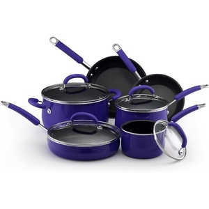 image:imageRachael Ray Porcelain Nonstick Cookware 10Piece Cookware Set BlueBlue