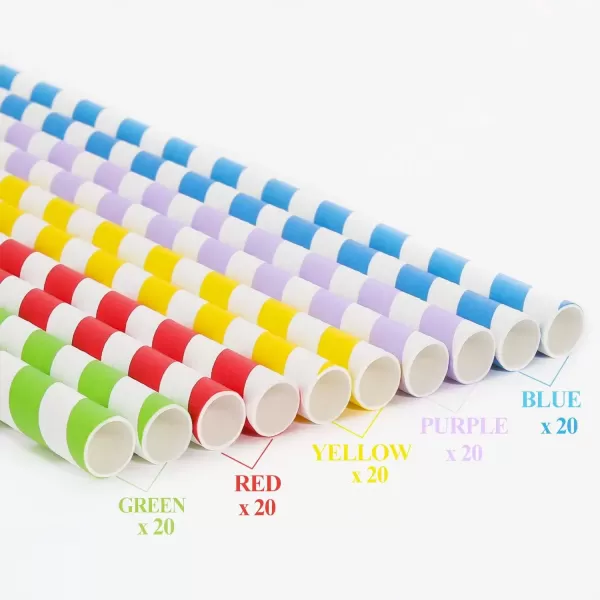 image100 Pack Extra Wide Paper Smoothie Boba Straws  10 mm Wide Biodegradable Straws for Bubble Tea Tapioca Boba Pearls Milkshakes Jumbo Drinks  Shower Wedding Party Supplies Decorations
