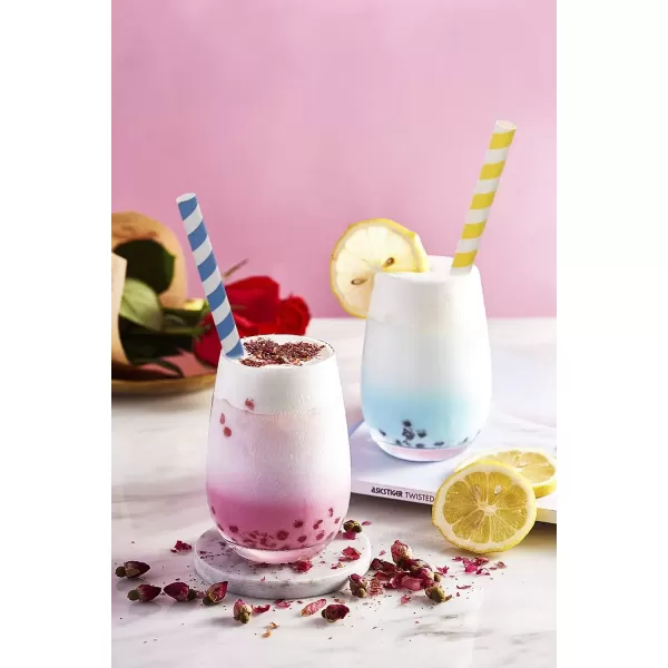 image100 Pack Extra Wide Paper Smoothie Boba Straws  10 mm Wide Biodegradable Straws for Bubble Tea Tapioca Boba Pearls Milkshakes Jumbo Drinks  Shower Wedding Party Supplies Decorations