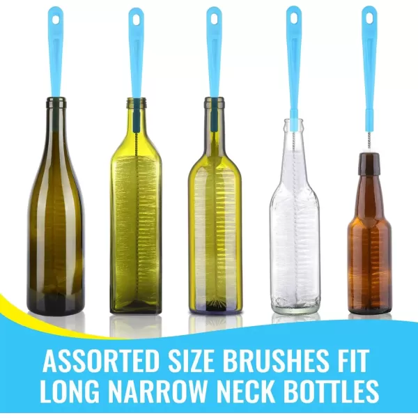 image16quot Bottle Brush Cleaner for Water Bottle  Long Handle Bottle Brush for Cleaning Narrow Neck Sport BottlesBeer Bottle and Jugs Set of 2Blue