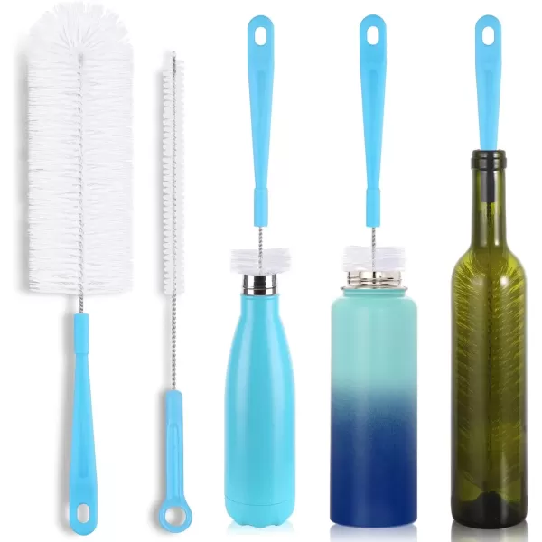 image16quot Bottle Brush Cleaner for Water Bottle  Long Handle Bottle Brush for Cleaning Narrow Neck Sport BottlesBeer Bottle and Jugs Set of 2Blue