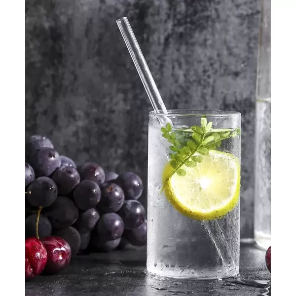 image8 Pack Reusable Glass Drinking Straws  10quot x 10 mm  Smoothie Straws for Milkshakes Frozen Drinks Smoothies Bubble Tea  Environmentally Friendly