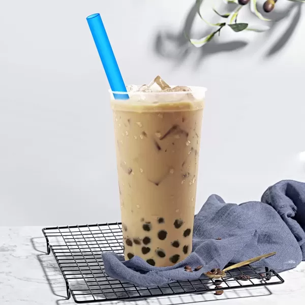 image8 Pcs Extra Wide Reusable Boba Straws with 1 Bag ampamp 2 Brushes  BPA FREE Multicolor Big Jumbo Large Plastic Straws for Smoothies Bubble TeaTapioca Boba Pearls Milkshakes