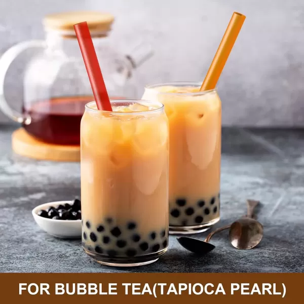 imageAngled Tips 12 Pcs Wide Reusable Bubble Tea Straws with 4 Brushes  Multi Colors Jumbo Smoothie Straws BPA FREE Plastic Straws for Bubble Tea Tapioca Pearls Milkshakes12 Colors