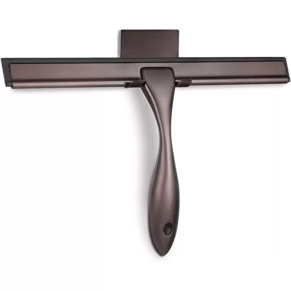 imageHIWARE AllPurpose Shower Squeegee for Shower Doors Bathroom Window and Car Glass  Stainless Steel 10 InchesBronze