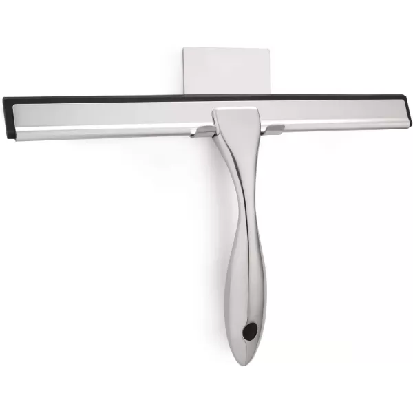 imageHIWARE AllPurpose Shower Squeegee for Shower Doors Bathroom Window and Car Glass  Stainless Steel 10 InchesSilver