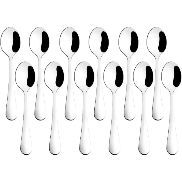 imageHiware 12Piece Demitasse Espresso Spoons 4 Inches Stainless Steel Mini Coffee Spoons