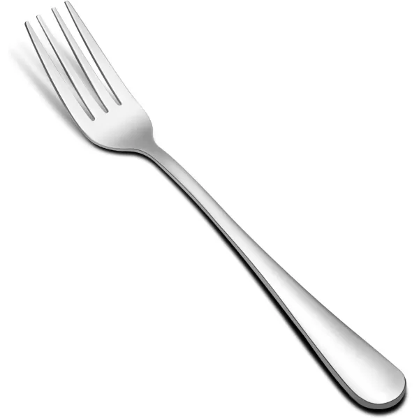 imageHiware 12piece Stainless Steel Salad Forks Dessert Forks Set Dishwasher Safe 67 InchesSilver