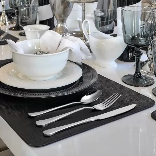 imageHiware 24piece Forks and Spoons Silverware Set Food Grade Stainless Steel Flatware Cutlery Set for Home Kitchen and Restaurant Mirror Polished Dishwasher Safe24