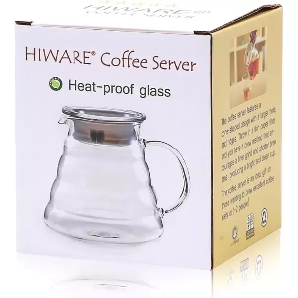 imageHiware 600ml Coffee Server Standard Glass Coffee Carafe Coffee Pot Clear