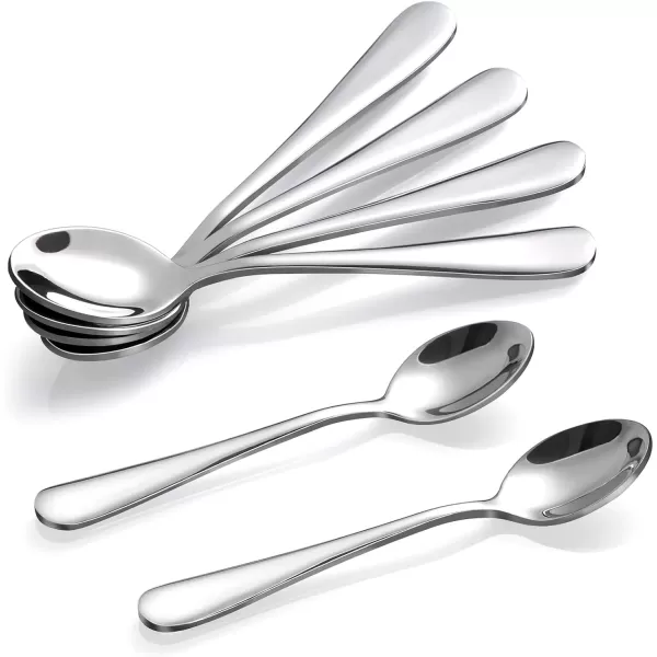 imageHiware 6Piece Demitasse Espresso Spoons 4 Inches Stainless Steel Mini Coffee Spoons4inch