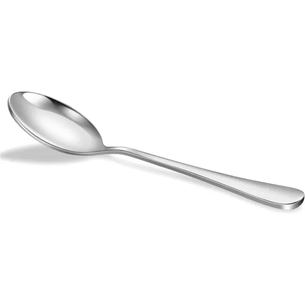 imageHiware Dinner Spoons Set Food Grade Stainless Steel Spoons Silverware for Home Kitchen or Restaurant  Mirror Polished Dishwasher Safe Set of 12 73 Inch73 Inch