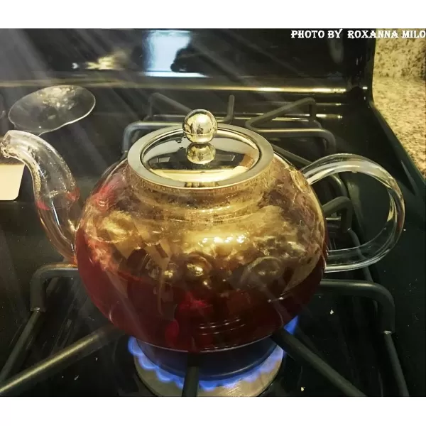 imageHiware Glass Teapot with Stainless Steel Infuser ampamp Lid Borosilicate Glass Tea Pot Stovetop Safe Blooming ampamp Loose Leaf Teapots 27 Oz27 Oz