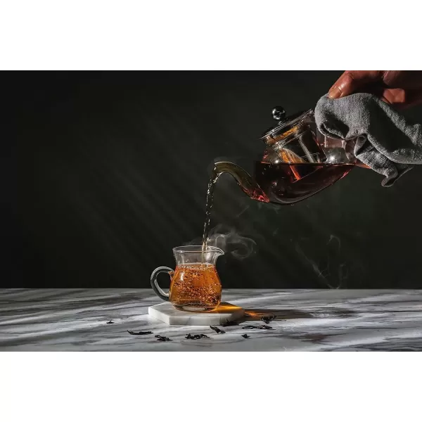 imageHiware Glass Teapot with Stainless Steel Infuser ampamp Lid Borosilicate Glass Tea Pot Stovetop Safe Blooming ampamp Loose Leaf Teapots 27 Oz27 Oz