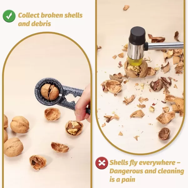 imageHiware Pecan Nut Cracker and 2 Picks Walnut Plier Opener Tool with Nonslip Handle