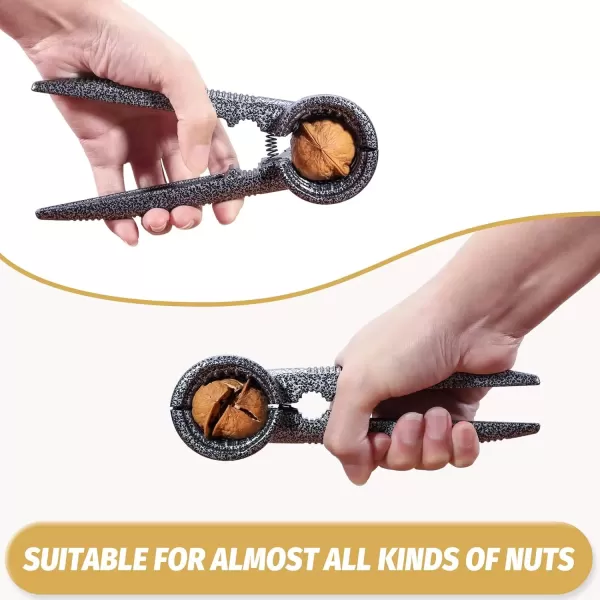 imageHiware Pecan Nut Cracker and 2 Picks Walnut Plier Opener Tool with Nonslip Handle