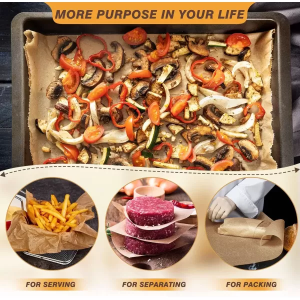 imageUnbleached Parchment Paper for Baking 12 in x 240 ft 240 Sqft Baking Paper NonStick Parchment Paper Roll for Baking Cooking Grilling Air Fryer and Steaming