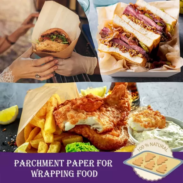 image200 Pcs Unbleached Parchment Paper Baking Sheets 12 x 16 Inch Precut NonStick Parchment Sheets for Baking Cooking Grilling Air Fryer and Steaming  Unbleached Fit for Half Sheet Pans12 X 16