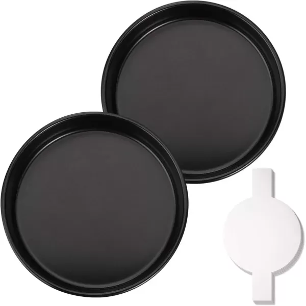 imageHIWARE 8Inch Round Cake Pan Set of 3 Nonstick Baking Cake Pans with 90 Pieces Parchment Paper Dishwasher Safe9Inch