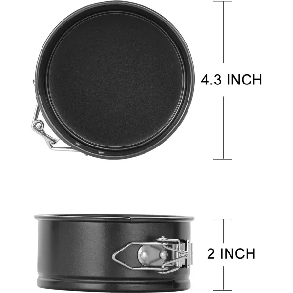 imageHIWARE 9 Inch Nonstick Cheesecake Pan Springform Pan with Removable BottomLeakproof Cake Pan  Black4Inch