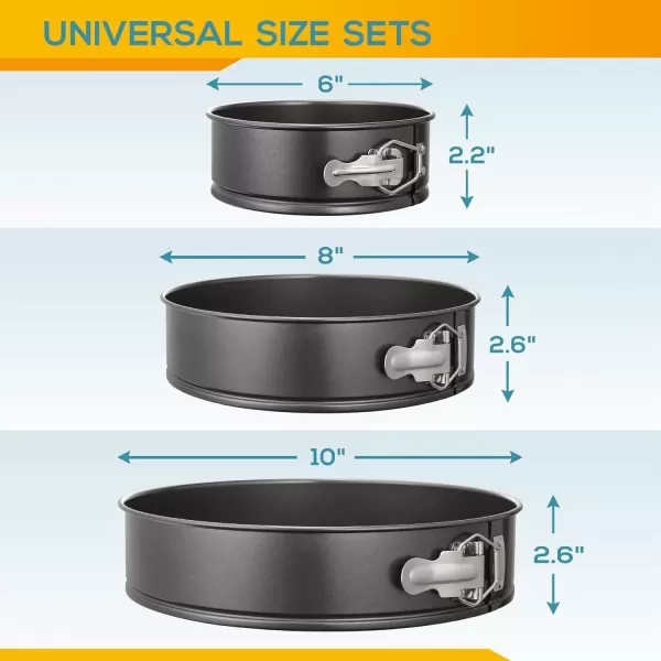 imageHIWARE 9 Inch Nonstick Cheesecake Pan Springform Pan with Removable BottomLeakproof Cake Pan  Black6810 Inch