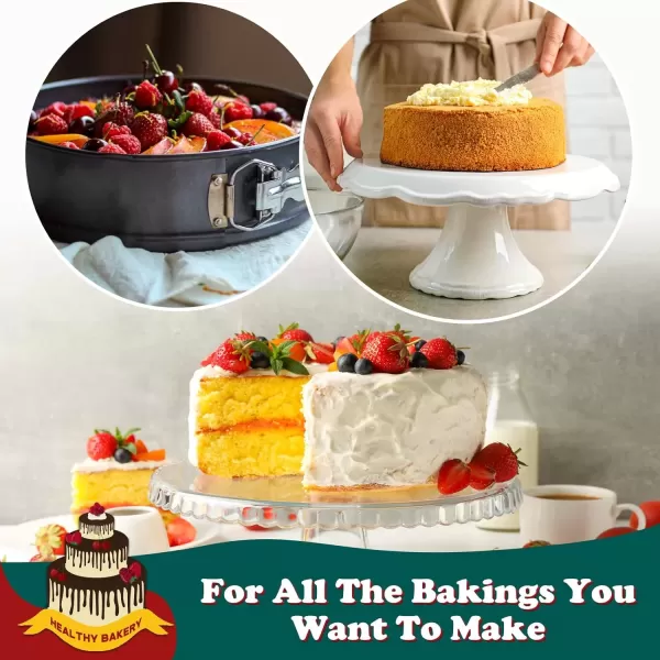 imageHIWARE 9 Inch Nonstick Cheesecake Pan Springform Pan with Removable BottomLeakproof Cake Pan  Black6Inch