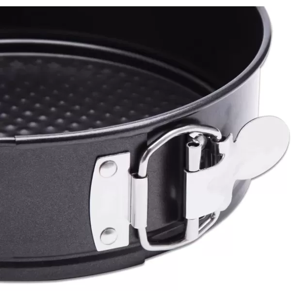 imageHIWARE 9 Inch Nonstick Cheesecake Pan Springform Pan with Removable BottomLeakproof Cake Pan  Black7Inch