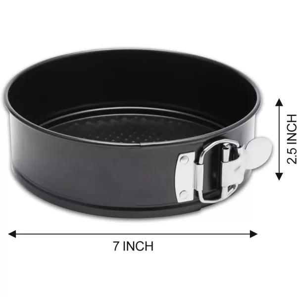 imageHIWARE 9 Inch Nonstick Cheesecake Pan Springform Pan with Removable BottomLeakproof Cake Pan  Black7Inch